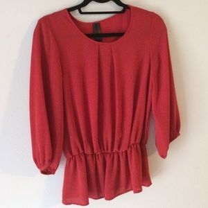 Burnt Red/Orange Blouse