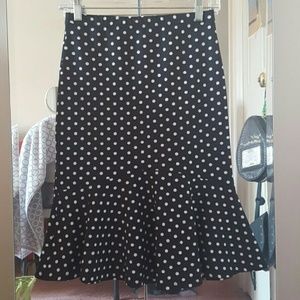 F21 Polka Dot Peplum Skirt in Small