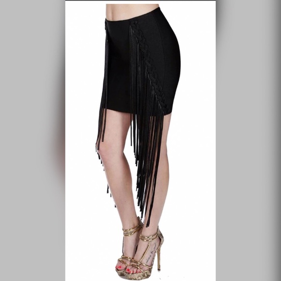 Fringe Bandage Skirt