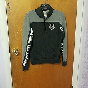 PINK quarter zip EUC XS