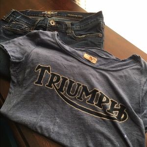 Lucky Brand Triumph Motorcycles Shirt