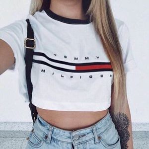 Crop top with Tommy Hilfiger logo