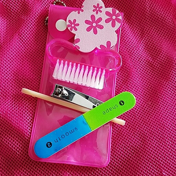 NWOT pink backpack and nail set - Picture 2 of 2