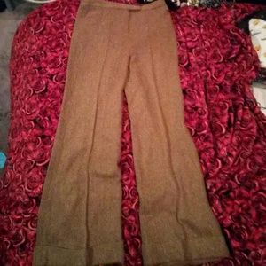 Lux wool wide leg pants - cheveron pattern