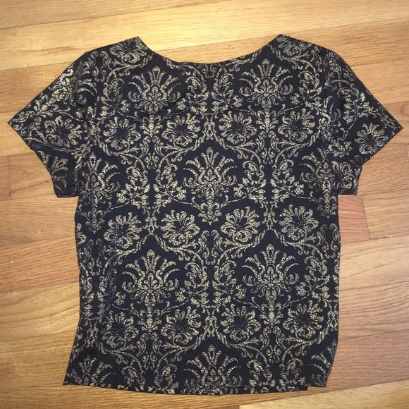 F21 gold crop top - Picture 2 of 3