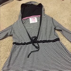 Pink sweater with hood