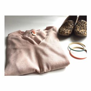 H&M Blush Vneck Sweater