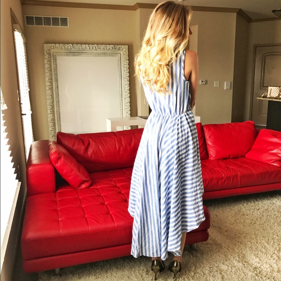 🎉HP🎉high low striped ruffled top - Picture 3 of 3