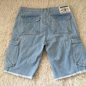 True Religion Jean Cargo Shorts