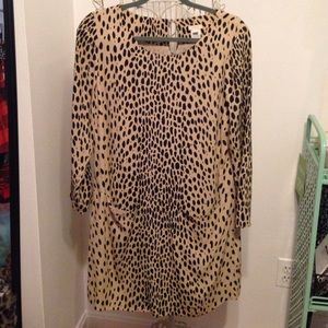 J.Crew leopard print shift dress