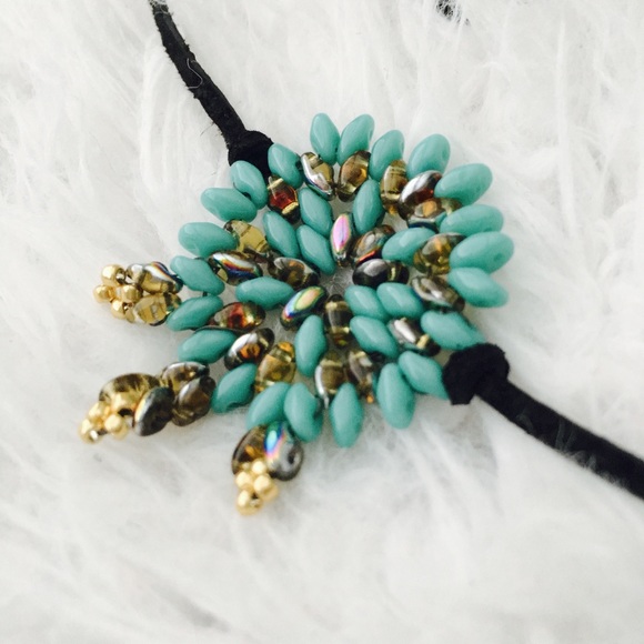 "Dream" Beaded Suede Choker