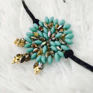 "Dream" Beaded Suede Choker