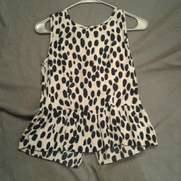 H&M peplum top with zipper back