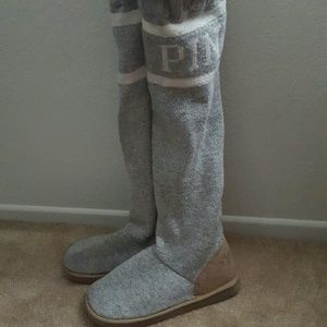 Grey Victoria Secret knitted Mukluk Boots