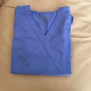 Blue scrub top