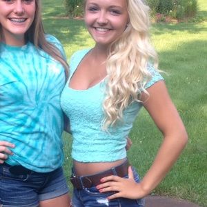 Blue Hollister Crop top