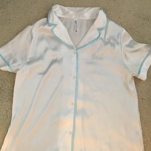 Silk bride pj top