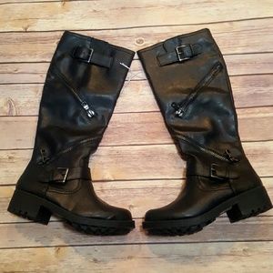 Black Moto Riding Boots size 6