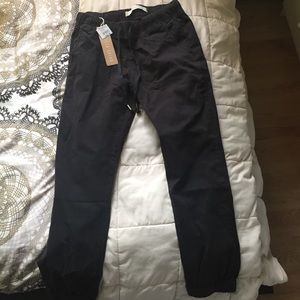 chino black joggers
