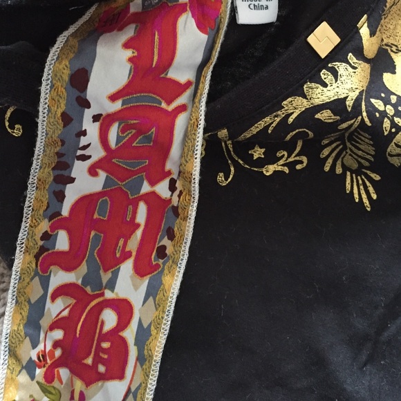 L.A.M.B. Tops - L.A.M.B. Gold printed tee L.A.M.B. Tops - L.A.M.B. Gold printed tee