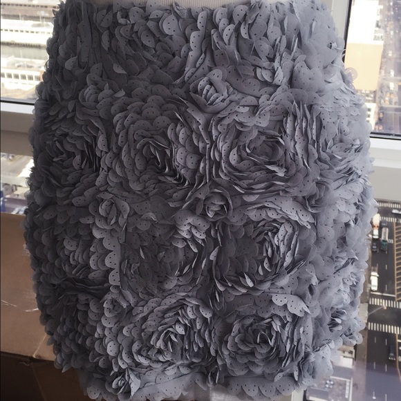 Pale Blue Floral Skirt