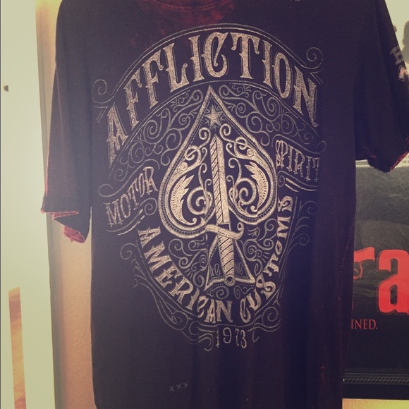 Reversible affliction men's tee