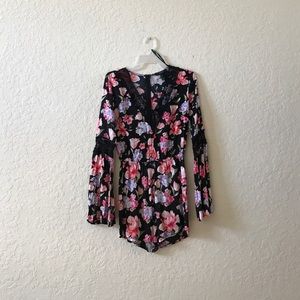 Floral print romper