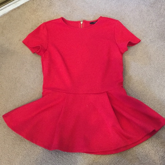 Forever 21 red peplum top size S