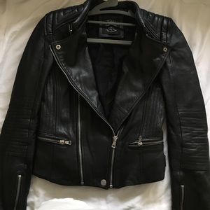 Zara 100% authentic leather jacket