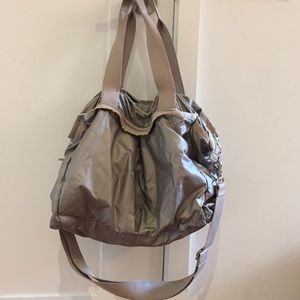 LesportSac Ryan diaper bag in champagne color.