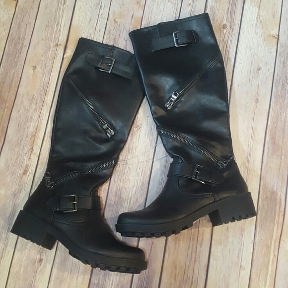 NEW black riding boots size 6.5