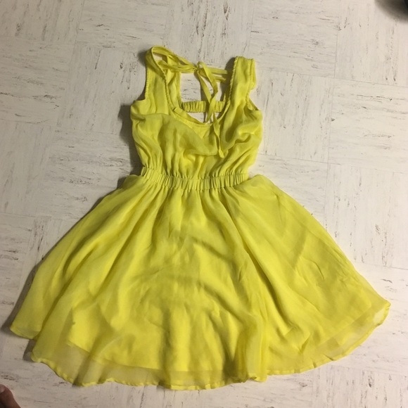 Cut out yellow dress