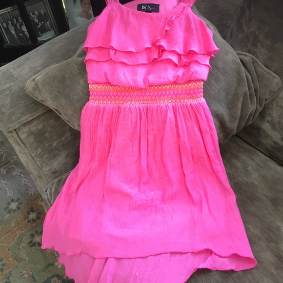 Girls hot pink sundress