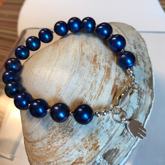 ❌❌SOLD❌❌ 925 Sterling Silver Perl Bracelet - Picture 2 of 3