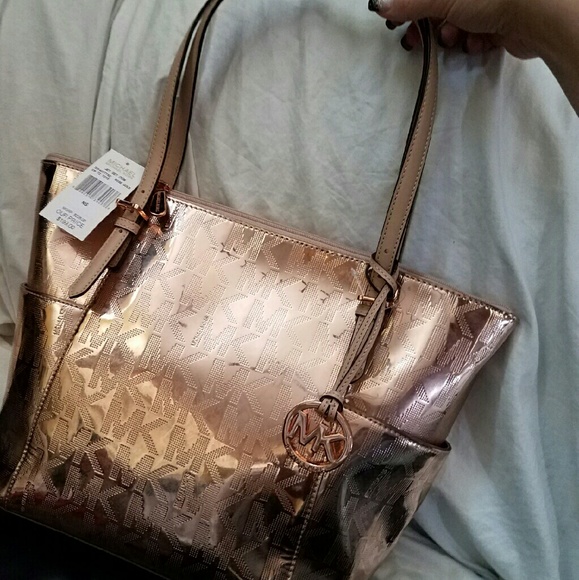 Rose gold MK tote