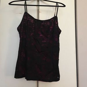 Black lace tank