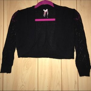 Black Quarter Sleeve Cover Up