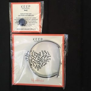 Keep collective silver bracelet and charm