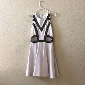 White formal bebe dress