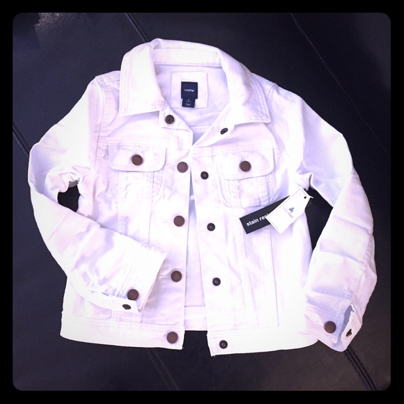 NWT BabyGap white jean jacket