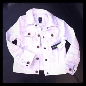 NWT BabyGap white jean jacket