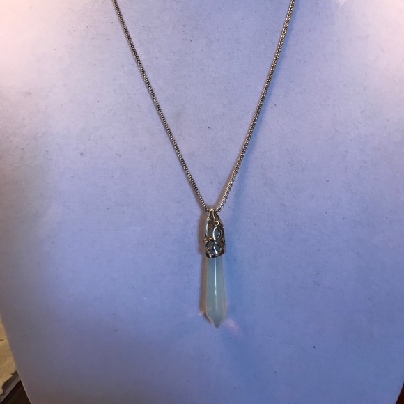 Jewelry - ❌❌SOLD❌❌ Moonstone Drop Silver Plated Necklace