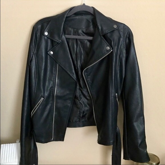 Black Soft Leather Jacket, Brandy Melville