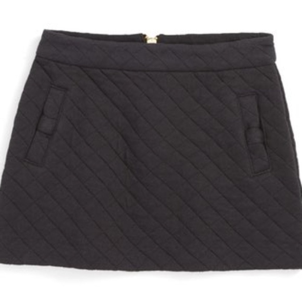 NWT Kate Spade Black Quilted Skirt Girls 4Y