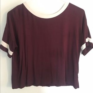 Pacsun Maroon Casual Short-sleeved Shirt