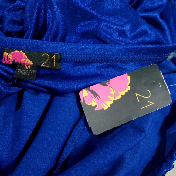 Forever 21 strapless blue party dress - Picture 4 of 5