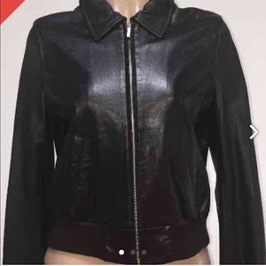 Black leather jacket