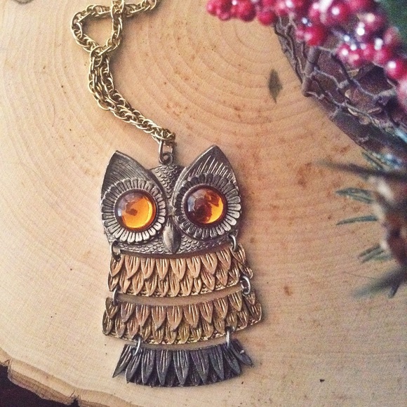 Vintage Jewelry - Vintage Owl Necklace
