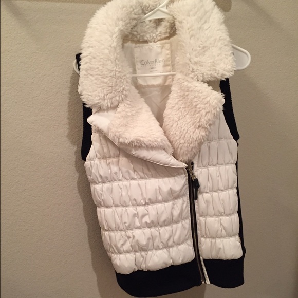 Calvin Klein Faux Fur Puffer Vest
