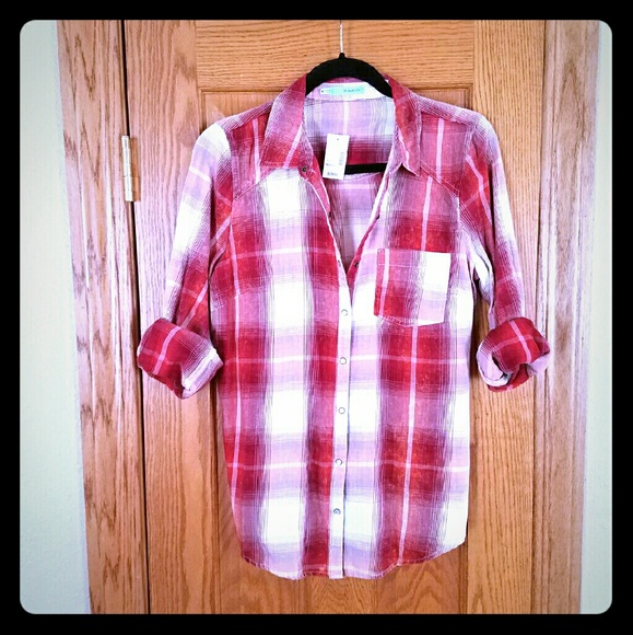 Pearl snap plaid